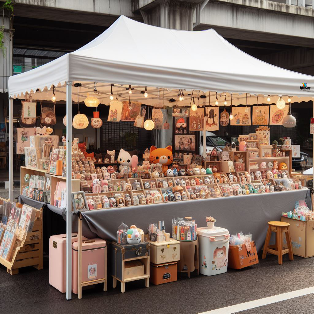 Súlyokkal felszerelt parti sátor